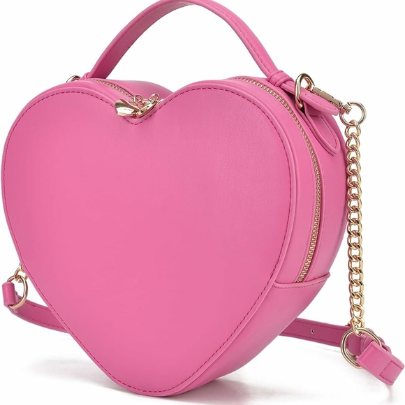Barbie Handbags - NWT Hot Pink Heart Purse Faux Leather Halloween Costume: Barbie Bag